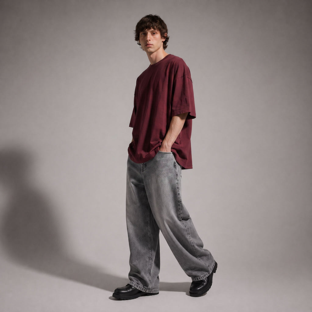 ARC Burgundy Oversized T-Shirt | تيشيرت أوفر سايز برجندي