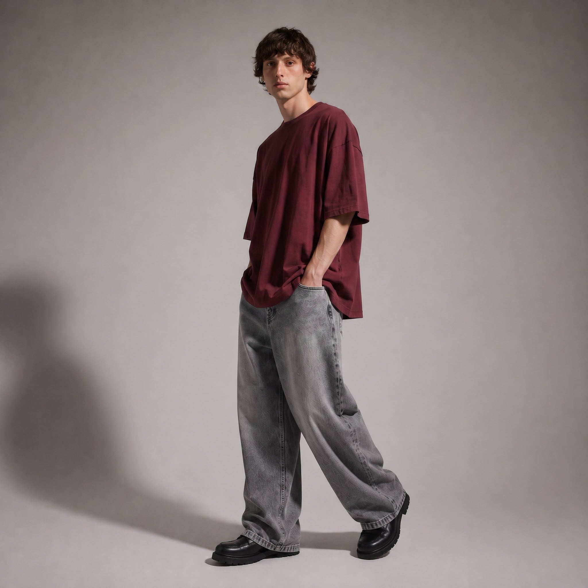ARC Burgundy Oversized T-Shirt | تيشيرت أوفر سايز برجندي