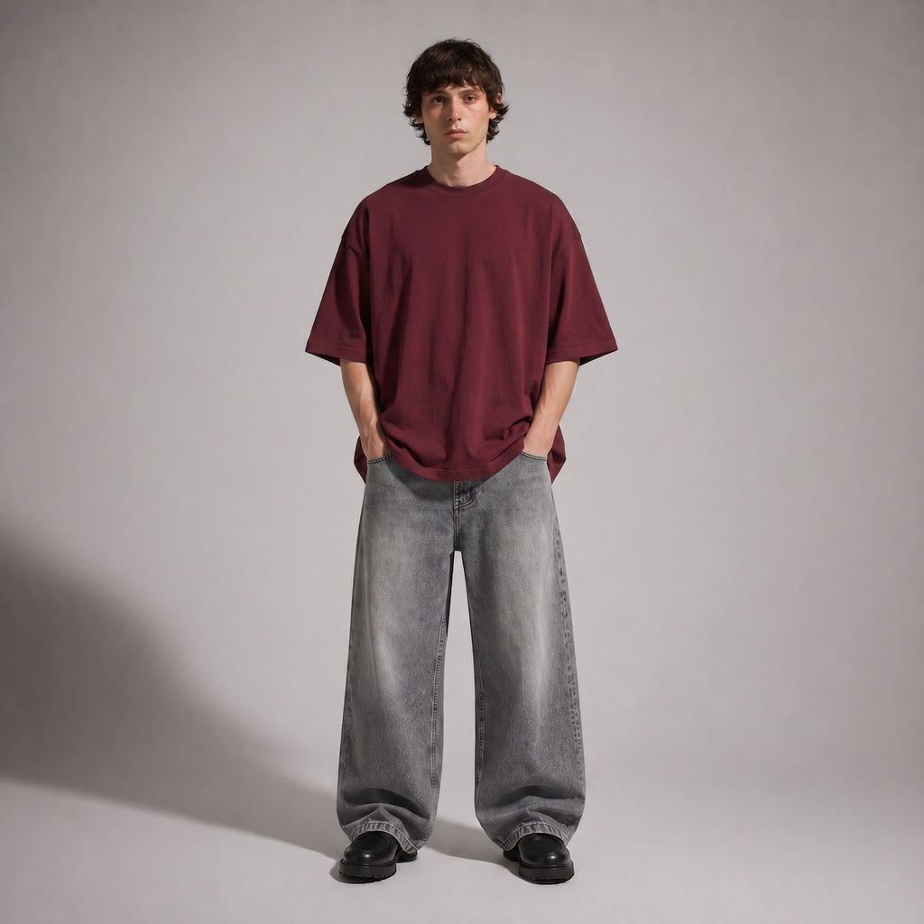 ARC Burgundy Oversized T-Shirt | تيشيرت أوفر سايز برجندي