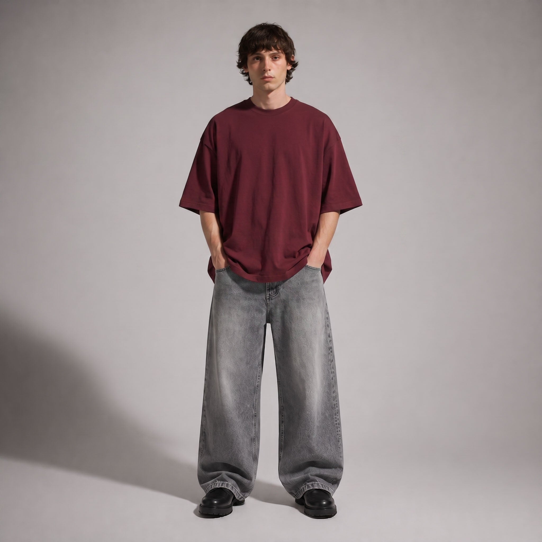 ARC Burgundy Oversized T-Shirt | تيشيرت أوفر سايز برجندي