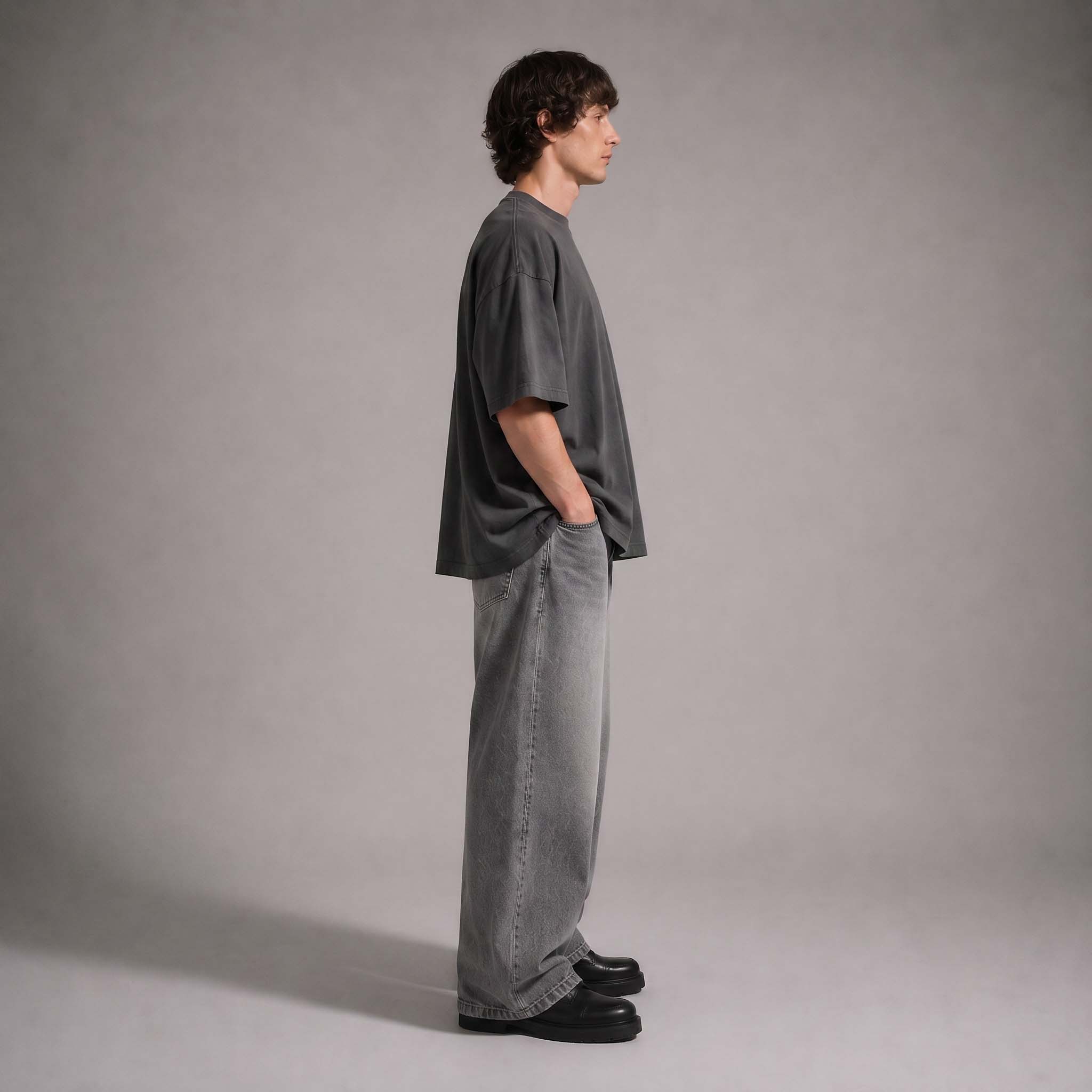 ARC Gray Oversized T-Shirt | تيشيرت أوفر سايز رمادي
