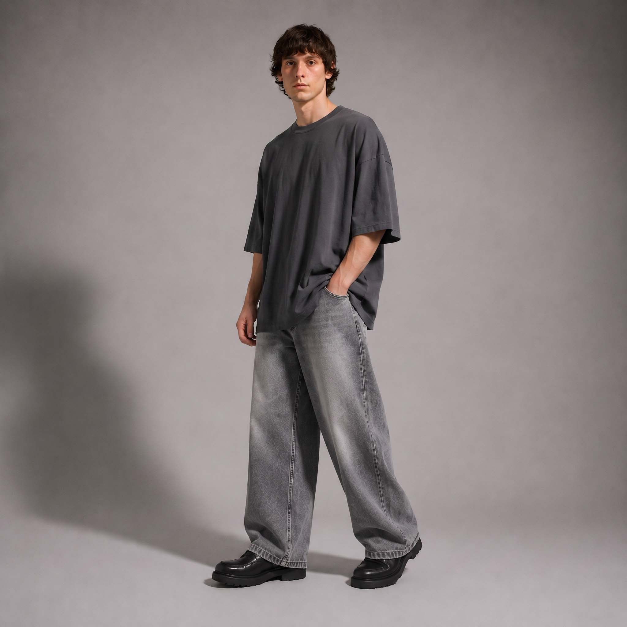 ARC Gray Oversized T-Shirt | تيشيرت أوفر سايز رمادي