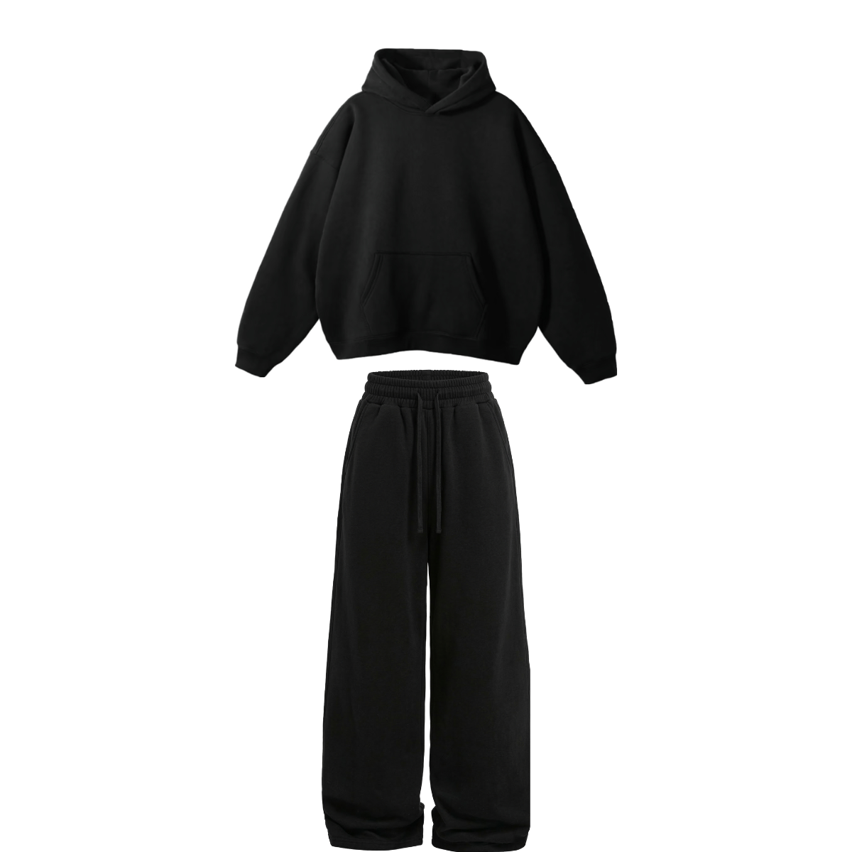 Hoodie + Black Wide Leg Pants Set Offer