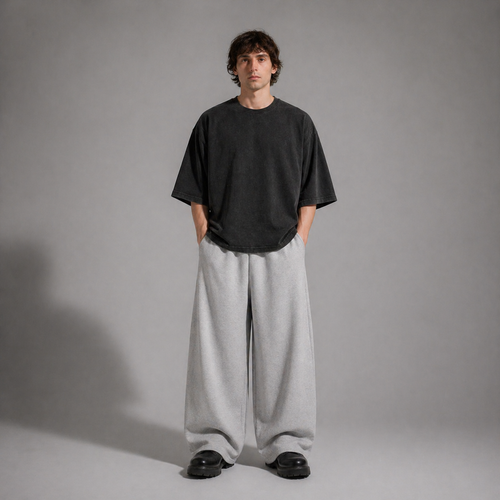 ARC Black Oversized Washed T-Shirt | تيشيرت أوفر سايز محجر أسود
