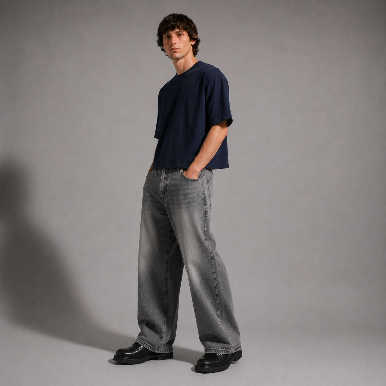 ARC Navy Boxy Fit T-Shirt – Men | ARC تيشيرت كحلي Boxy Fit رجالي